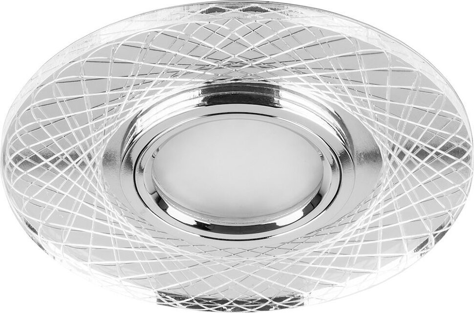 Купить Светильник встраиваемый с белой LED подсветкой Feron CD970 потолочный MR16 G5.3 прозрачный в интернет-магазине электрики в Москве Альт-Электро