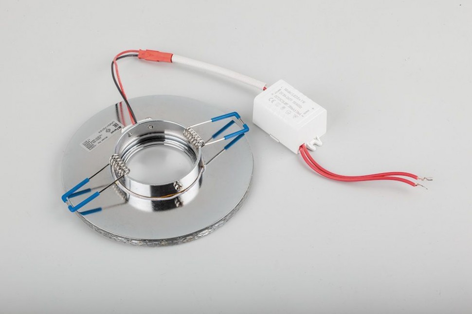 Купить Светильник встраиваемый с белой LED подсветкой Feron CD970 потолочный MR16 G5.3 прозрачный в интернет-магазине электрики в Москве Альт-Электро