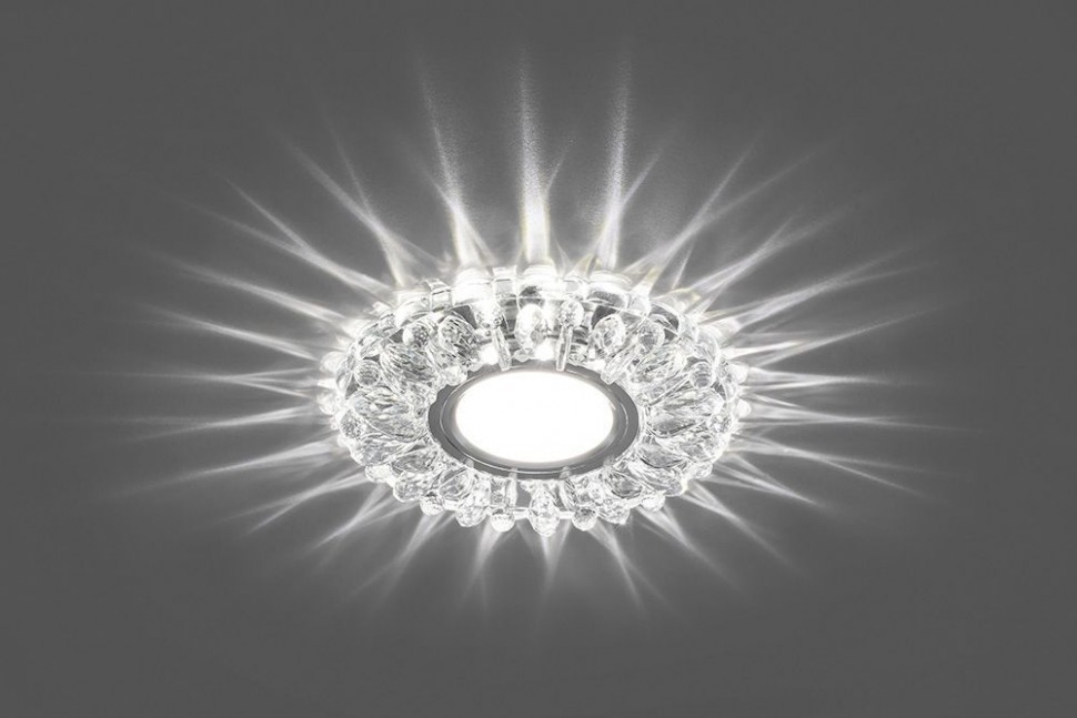 Купить Светильник встраиваемый с белой LED подсветкой Feron CD914 потолочный MR16 G5.3 прозрачный в интернет-магазине электрики в Москве Альт-Электро