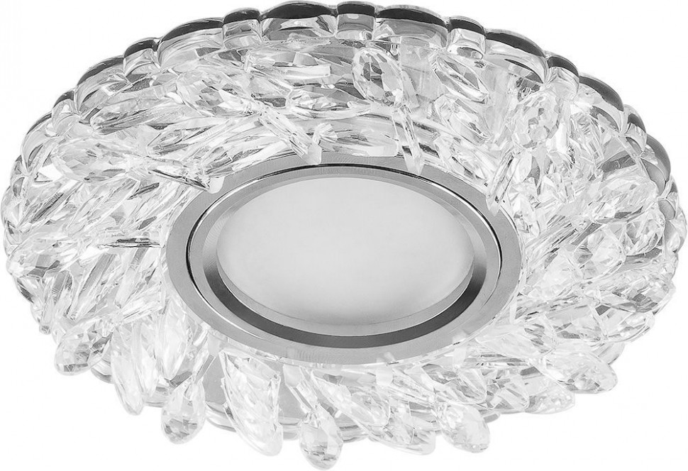 Купить Светильник встраиваемый с белой LED подсветкой Feron CD915 потолочный MR16 G5.3 прозрачный в интернет-магазине электрики в Москве Альт-Электро