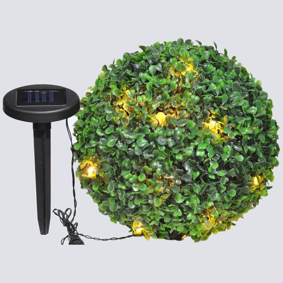 Купить Светильник садово-парковый на солнечной батарее "Самшит", 24 белый LED, D 275мм , E5208 в интернет-магазине электрики в Москве Альт-Электро