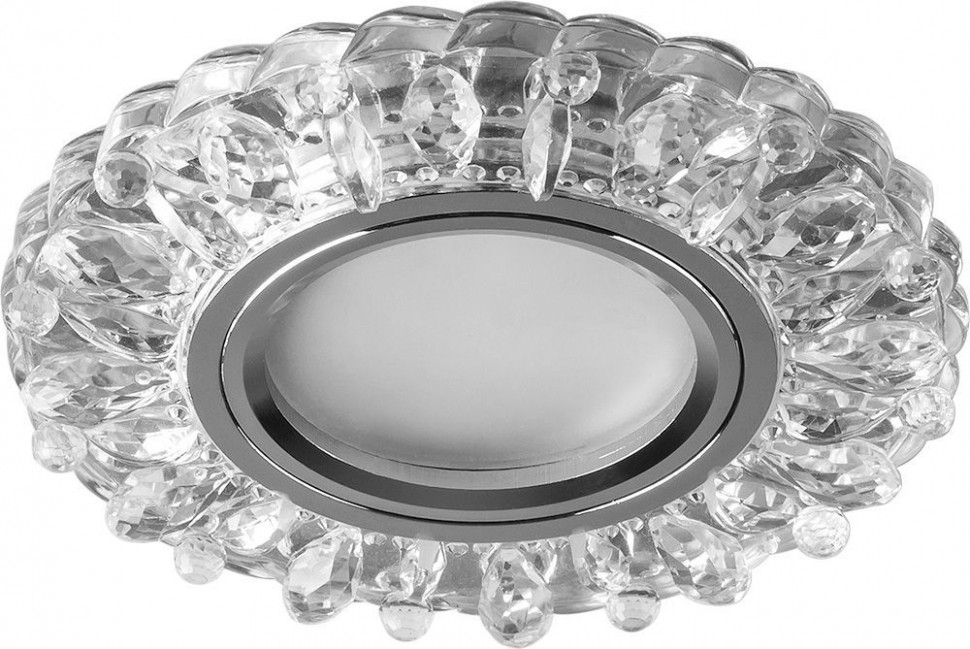 Купить Светильник встраиваемый с белой LED подсветкой Feron CD916 потолочный MR16 G5.3 прозрачный в интернет-магазине электрики в Москве Альт-Электро