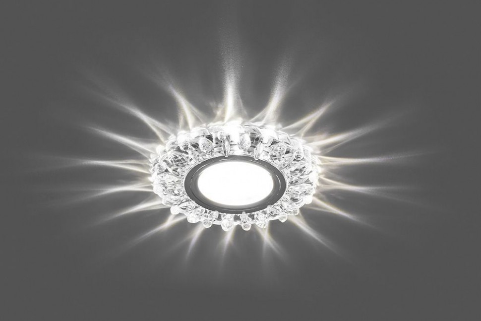 Купить Светильник встраиваемый с белой LED подсветкой Feron CD916 потолочный MR16 G5.3 прозрачный в интернет-магазине электрики в Москве Альт-Электро