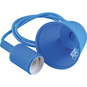 Патрон для ламп со шнуром 1м, 230V E27, синий, LH127