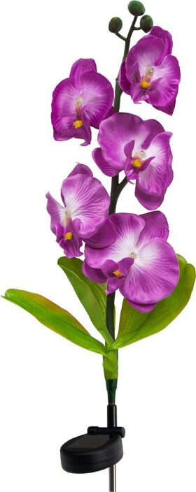 Светильник садово-парковый на солнечной батарее &quot;Орхидея фиолетовая&quot;, 5 LED  белый, 70см , PL301