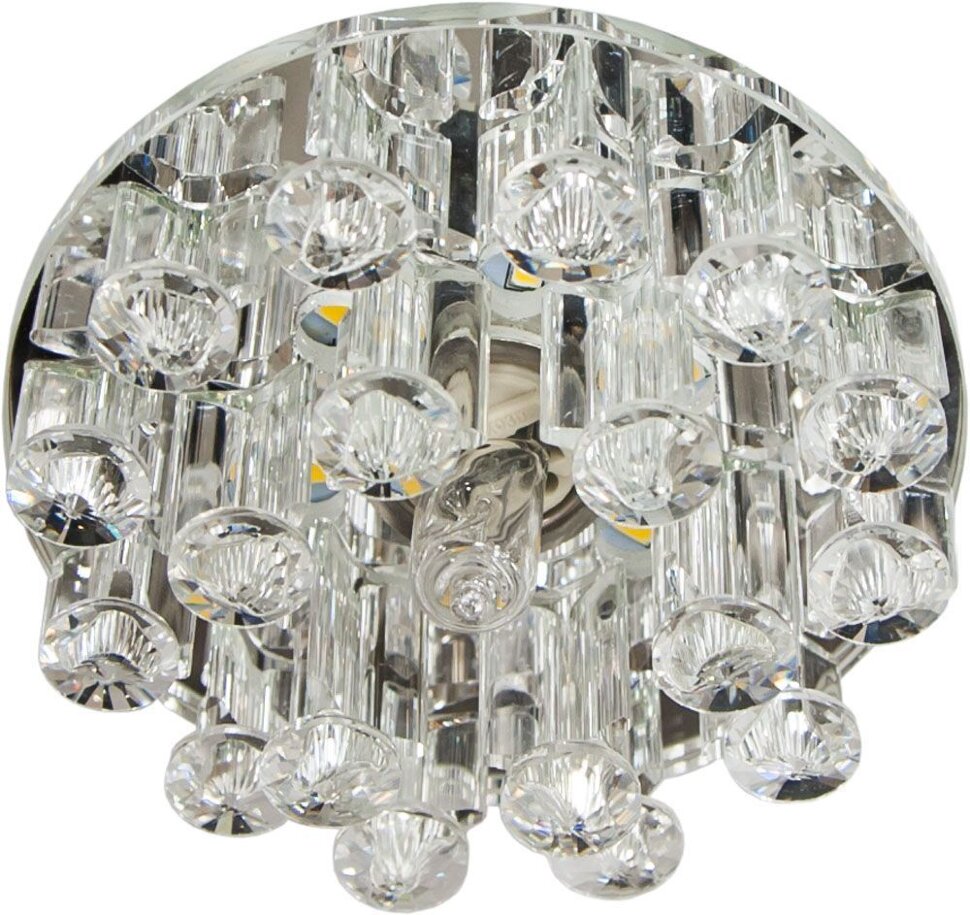 Купить Светильник встраиваемый с белой LED подсветкой Feron 1550 потолочный JCD9 G9 прозрачный в интернет-магазине электрики в Москве Альт-Электро