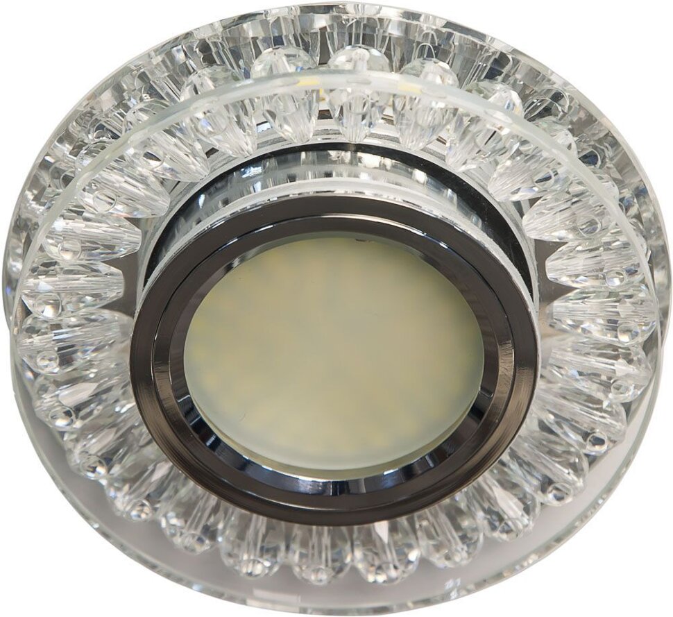 Купить Светильник встраиваемый с белой LED подсветкой Feron C1015MO потолочный MR16 G5.3 прозрачный в интернет-магазине электрики в Москве Альт-Электро