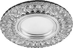 Купить Светильник встраиваемый с белой LED подсветкой Feron CD906 потолочный MR16 G5.3 белый в интернет-магазине электрики в Москве Альт-Электро