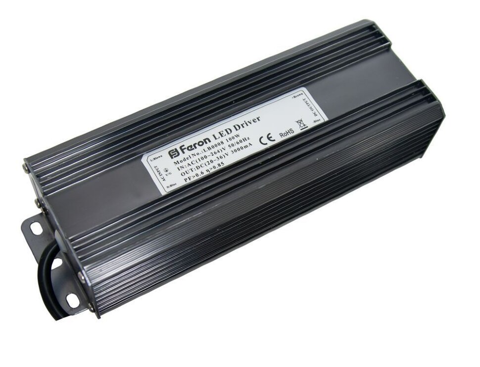 Купить Трансформатор электронный для светодиодного чипа 80W DC(20-36V) (драйвер), LB0007 в интернет-магазине электрики в Москве Альт-Электро