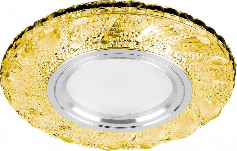Купить Светильник встраиваемый с белой LED подсветкой Feron CD907 потолочный MR16 G5.3 желтый в интернет-магазине электрики в Москве Альт-Электро