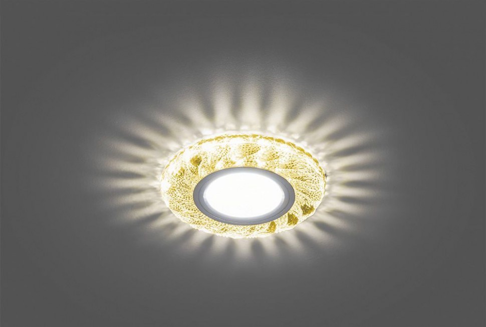 Купить Светильник встраиваемый с белой LED подсветкой Feron CD907 потолочный MR16 G5.3 желтый в интернет-магазине электрики в Москве Альт-Электро