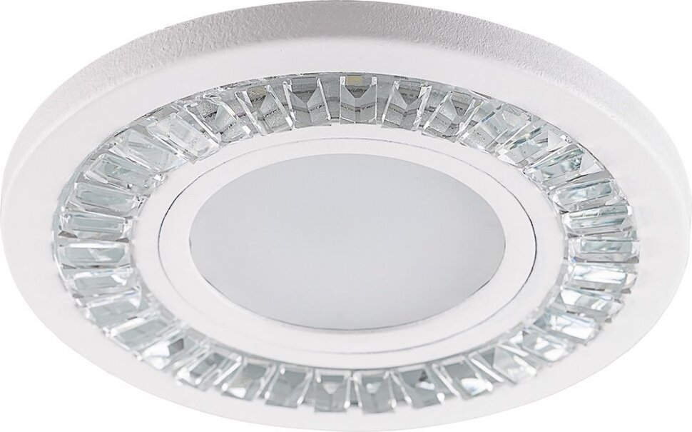 Купить Светильник встраиваемый с LED подсветкой Feron CD958 потолочный MR16 G5.3 прозрачный, белый в интернет-магазине электрики в Москве Альт-Электро
