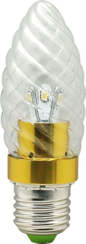 Лампа светодиодная, 6LED(3.5W) 230V E27 2700K золото, LB-77