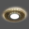 Купить Светильник встраиваемый с LED подсветкой Feron CD981 потолочный MR16 G5.3 прозрачный, золото в интернет-магазине электрики в Москве Альт-Электро