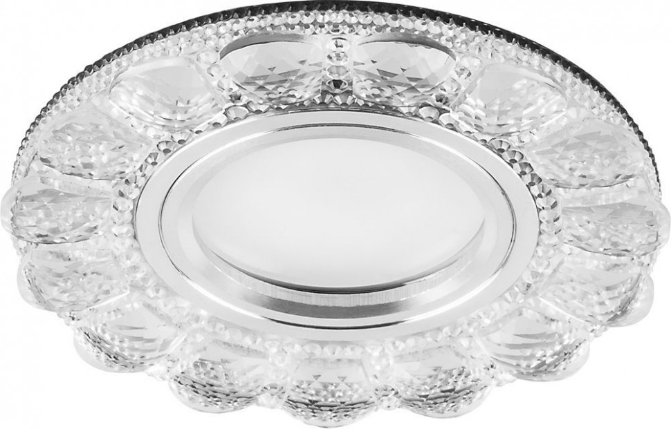 Купить Светильник встраиваемый с белой LED подсветкой Feron CD912 потолочный MR16 G5.3 прозрачный в интернет-магазине электрики в Москве Альт-Электро