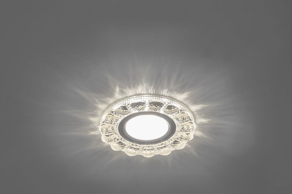 Купить Светильник встраиваемый с белой LED подсветкой Feron CD912 потолочный MR16 G5.3 прозрачный в интернет-магазине электрики в Москве Альт-Электро