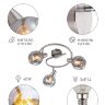 Купить Светильник настенно-потолочный спот Rivoli Nioba 7030-733 3 х E14 40 Вт поворотный в интернет-магазине электрики в Москве Альт-Электро
