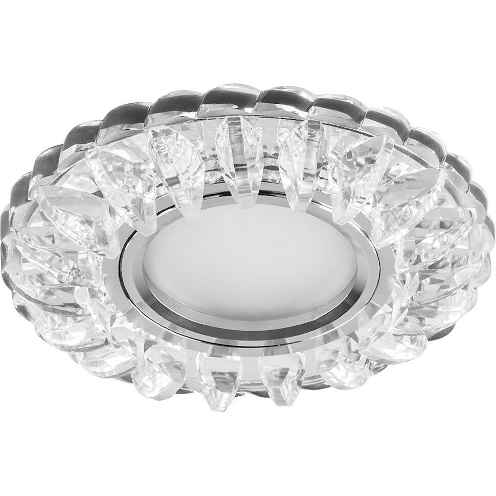 Купить Светильник встраиваемый с белой LED подсветкой Feron CD932 потолочный MR16 G5.3 прозрачный в интернет-магазине электрики в Москве Альт-Электро