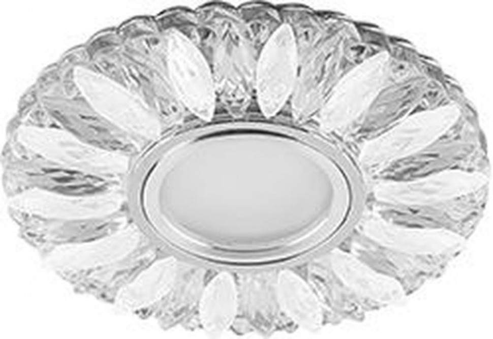 Купить Светильник встраиваемый с белой LED подсветкой Feron CD917 потолочный MR16 G5.3 прозрачный-матовый в интернет-магазине электрики в Москве Альт-Электро