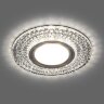 Купить Светильник встраиваемый с LED подсветкой Feron CD943 потолочный MR16 G5.3 прозрачный, хром в интернет-магазине электрики в Москве Альт-Электро