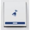 Купить Звонок дверной беспроводной Feron E-371 Электрический 32 мелодии белый синий с питанием от батареек в интернет-магазине электрики в Москве Альт-Электро