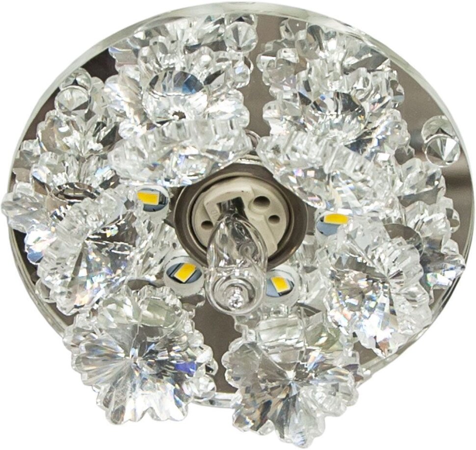Купить Светильник встраиваемый с белой LED подсветкой Feron 1540 потолочный JCD9 G9 прозрачный в интернет-магазине электрики в Москве Альт-Электро