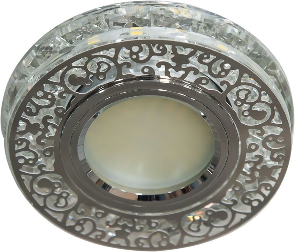 Купить Светильник встраиваемый с белой LED подсветкой Feron C1010MO потолочный MR16 G5.3 прозрачный в интернет-магазине электрики в Москве Альт-Электро