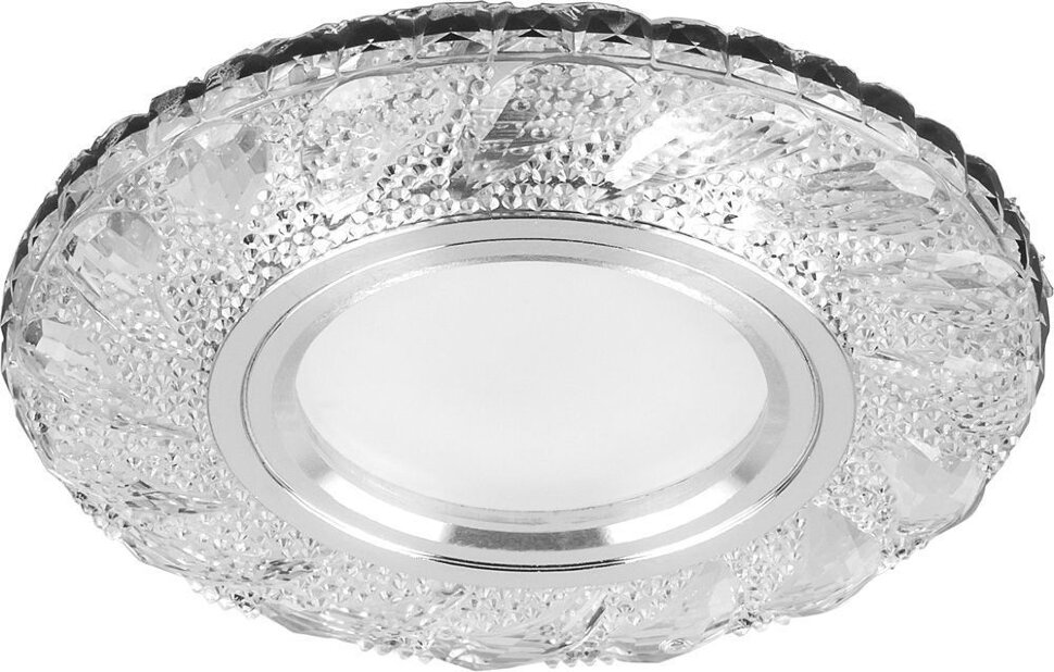 Купить Светильник встраиваемый с белой LED подсветкой Feron CD907 потолочный MR16 G5.3 белый в интернет-магазине электрики в Москве Альт-Электро