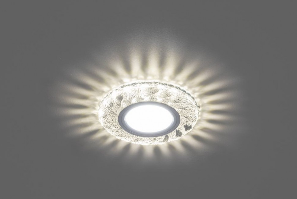 Купить Светильник встраиваемый с белой LED подсветкой Feron CD907 потолочный MR16 G5.3 белый в интернет-магазине электрики в Москве Альт-Электро