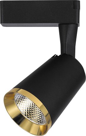 Светодиодный светильник Feron AL111 трековый на шинопровод 20W 4000K, 35 градусов, черный с золотой рамкой