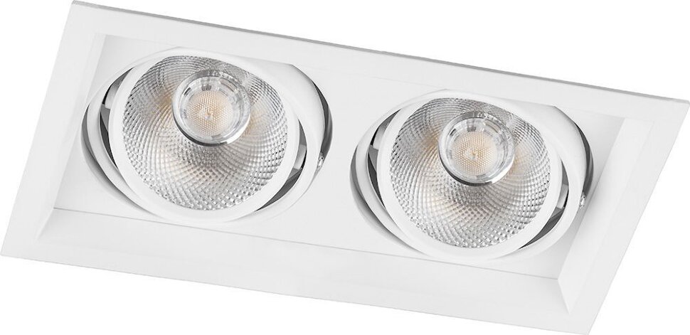 Купить Светодиодный светильник Feron AL202 карданный 2x20W 4000K 35 градусов ,белый в интернет-магазине электрики в Москве Альт-Электро