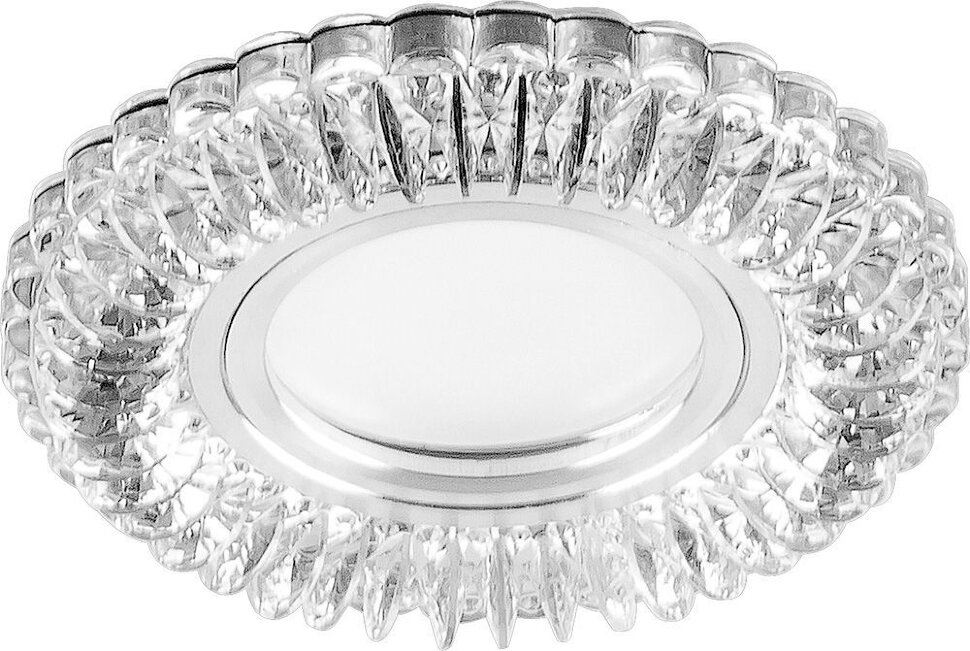 Купить Светильник встраиваемый с белой LED подсветкой Feron CD904 потолочный MR16 G5.3 прозрачный в интернет-магазине электрики в Москве Альт-Электро