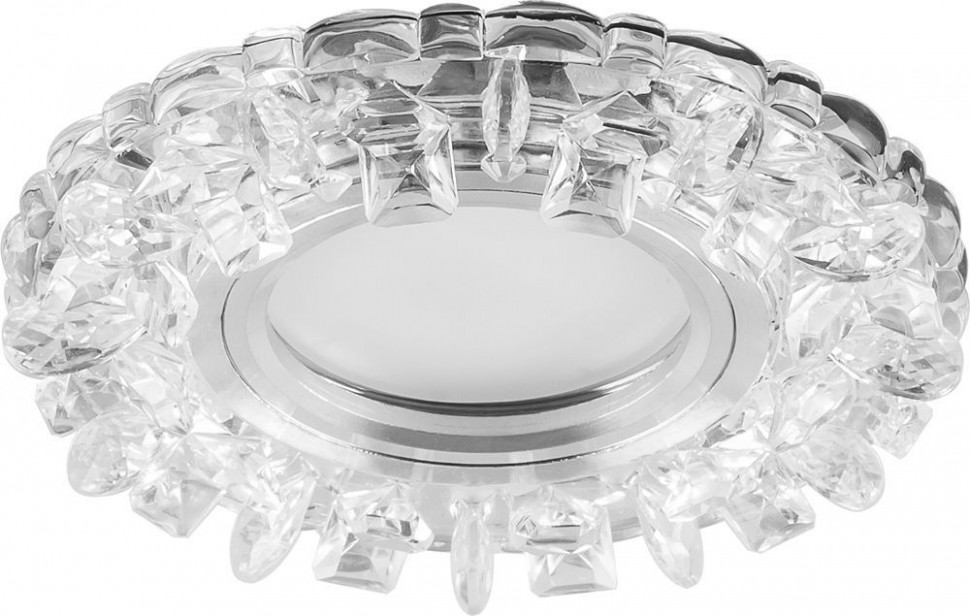 Купить Светильник встраиваемый с белой LED подсветкой Feron CD927 потолочный MR16 G5.3 прозрачный в интернет-магазине электрики в Москве Альт-Электро