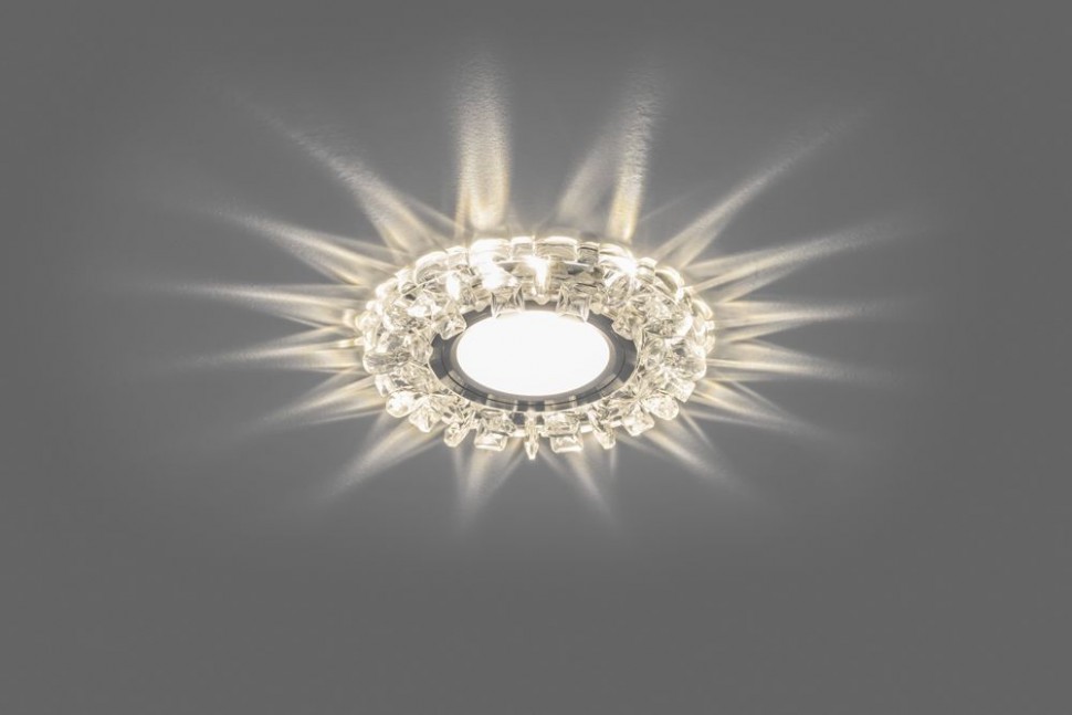 Купить Светильник встраиваемый с белой LED подсветкой Feron CD927 потолочный MR16 G5.3 прозрачный в интернет-магазине электрики в Москве Альт-Электро