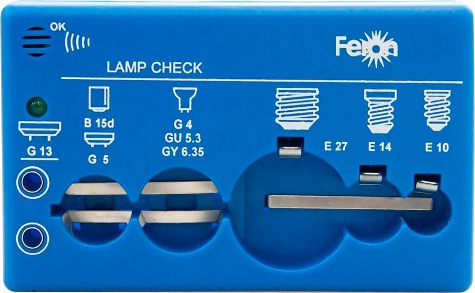Купить Детектор для проверки ламп, 6F22/9V, синий, LC10 в интернет-магазине электрики в Москве Альт-Электро