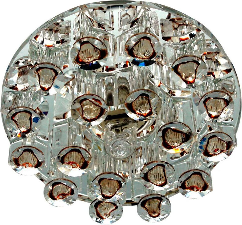 Купить Светильник встраиваемый Feron 1550 потолочный JCD9 G9 коричневый-прозрачный в интернет-магазине электрики в Москве Альт-Электро