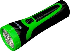 Фонарь аккумуляторный ручной  7LED 0,6W со встроенной вилкой для зарядки, зеленый, TL043