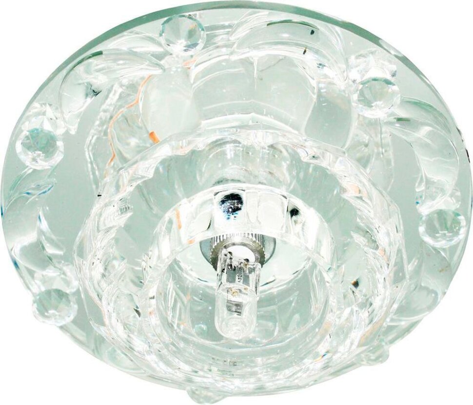 Купить Светильник встраиваемый Feron 1580 потолочный JC G4 прозрачный в интернет-магазине электрики в Москве Альт-Электро
