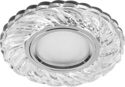 Купить Светильник встраиваемый с белой LED подсветкой Feron CD934 потолочный MR16 G5.3 прозрачный в интернет-магазине электрики в Москве Альт-Электро