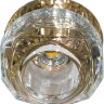 Купить Светильник встраиваемый светодиодный Feron JD190 потолочный 10W 3000K прозрачно-золотистый в интернет-магазине электрики в Москве Альт-Электро