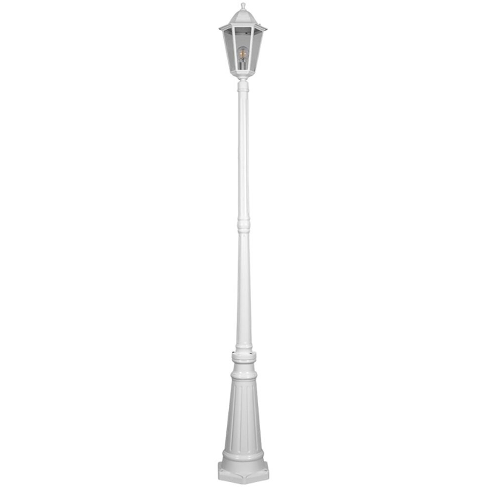 Купить Светильник садово-парковый Feron 6211/PL6211 столб 100W E27 230V, белый в интернет-магазине электрики в Москве Альт-Электро