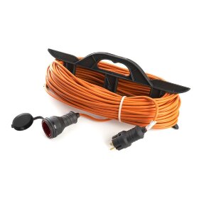 Удлинитель-шнур на рамке 1-местный c/з Stekker, HM02-01-50, 50м, 3*0,75, серия Home, оранжевый