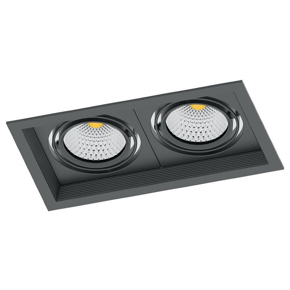 Купить Светодиодный светильник Feron AL202 карданный 2x20W 4000K 35 градусов ,черный в интернет-магазине электрики в Москве Альт-Электро