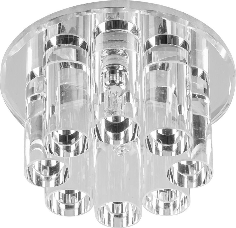 Купить Светильник встраиваемый Feron 1301 потолочный JC G4 прозрачный в интернет-магазине электрики в Москве Альт-Электро