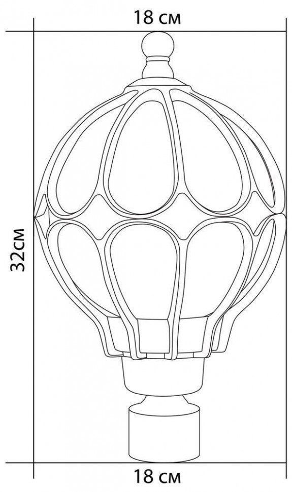 Купить Светильник садово-парковый Feron PL3703  круглый на столб 60W 230V E27, черное золото в интернет-магазине электрики в Москве Альт-Электро