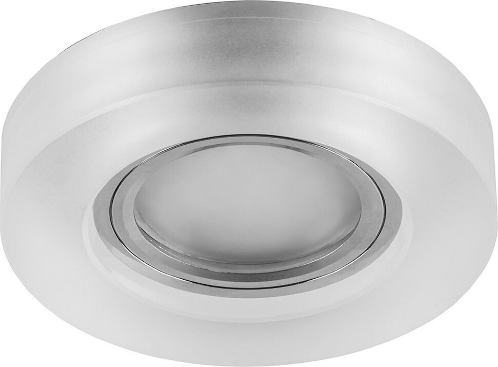 Купить Светильник встраиваемый с белой LED подсветкой Feron CD8080 потолочный MR16 G5.3 белый матовый в интернет-магазине электрики в Москве Альт-Электро