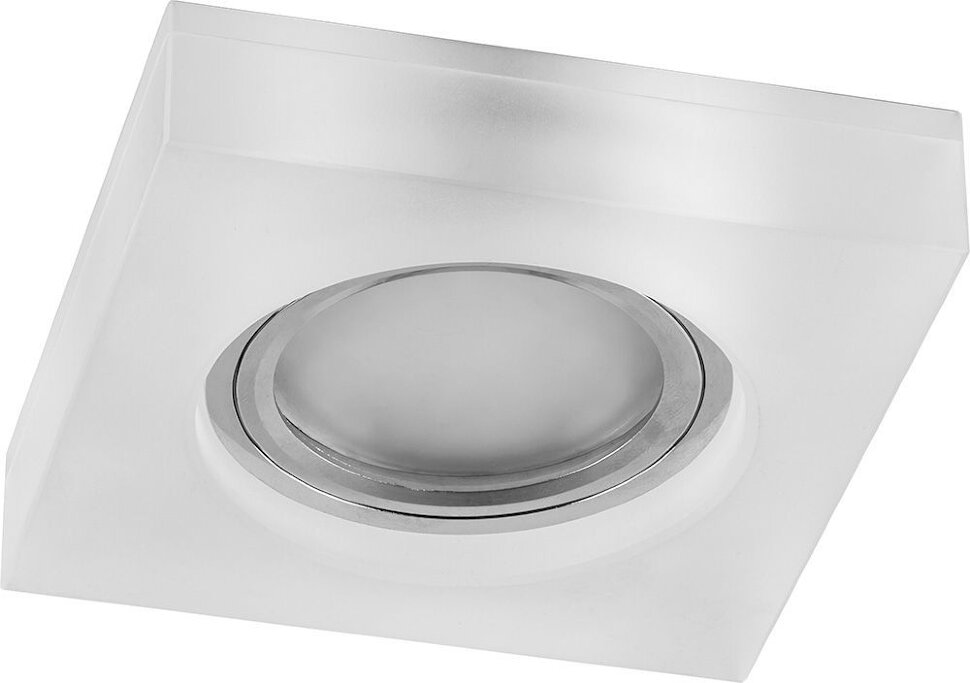 Купить Светильник встраиваемый с белой LED подсветкой Feron CD8180 потолочный MR16 G5.3 белый матовый в интернет-магазине электрики в Москве Альт-Электро