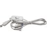 Купить Сетевой шнур (с выключателем) белый, 2м, DM107 в интернет-магазине электрики в Москве Альт-Электро
