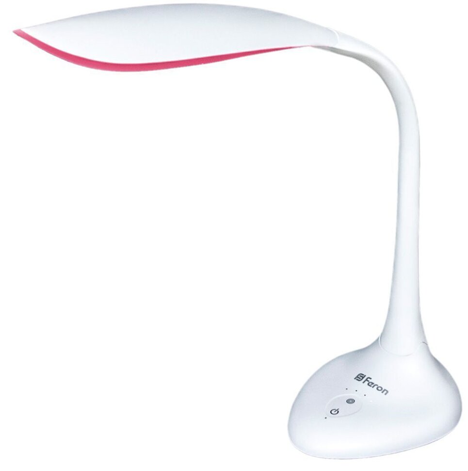 Купить Настольный светодиодный светильник Feron DE1704 5,4W, розовый в интернет-магазине электрики в Москве Альт-Электро