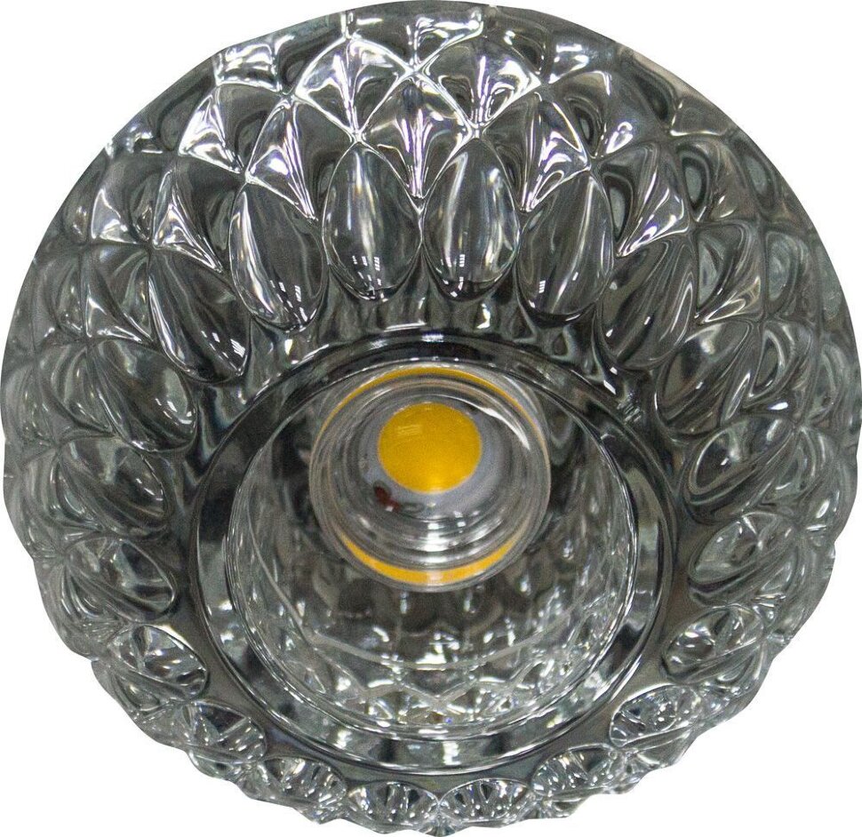 Купить Светильник встраиваемый светодиодный Feron JD187 потолочный 10W 3000K прозрачный хром в интернет-магазине электрики в Москве Альт-Электро
